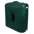 200 Gallon Forest Green LLDPE Tamco® Rectangular Dual-Barrel Doorway Tank with 8" Lid, 3/4" FNPT Connection & 25 Gallon Graduations - 52" L x 25" W x 44-1/2" Hgt.