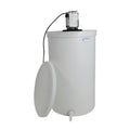30 Gallon Natural LLDPE Tamco® Cylindrical Tank with 3/4" PVC Ball Valve, Frame & 2-Blade Portable Mixer