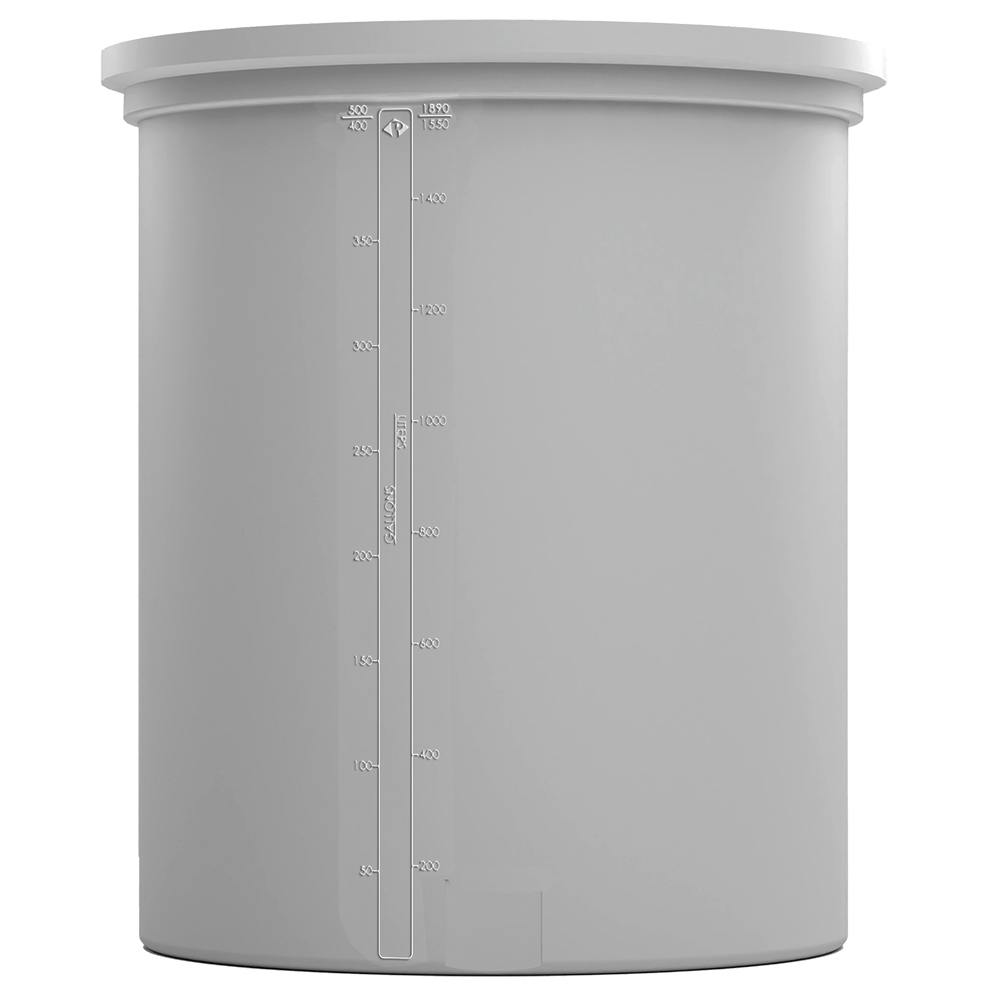 400 Gallon Natural XLPE Cylindrical ProChem® Open Top Process Chemical Tank (1.9 Specific Gravity) with 52" Cover - 47" Dia. x 59" Hgt.