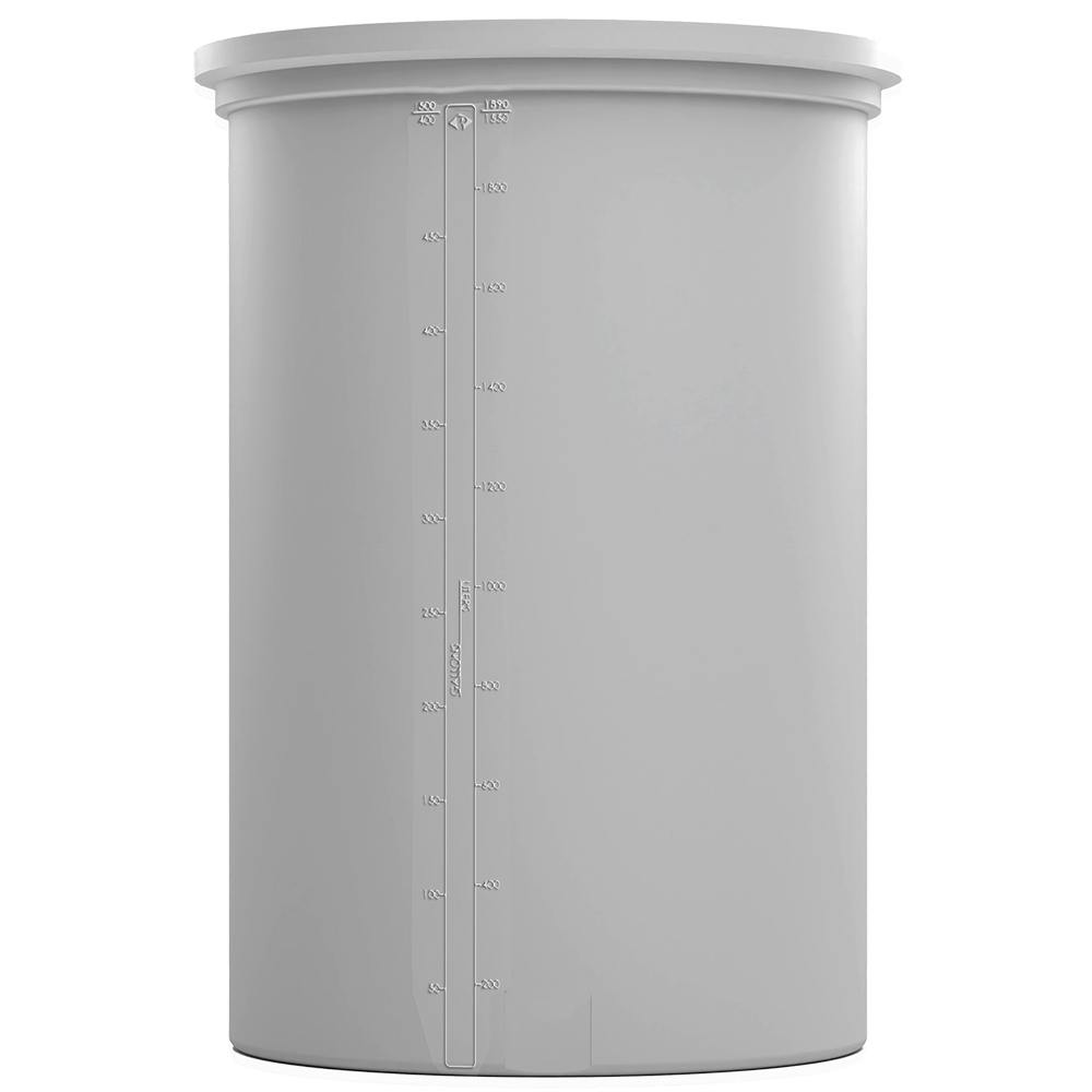 500 Gallon Natural XLPE Cylindrical ProChem® Open Top Process Chemical Tank (1.9 Specific Gravity) with 52" Cover - 47" Dia. x 73" Hgt.