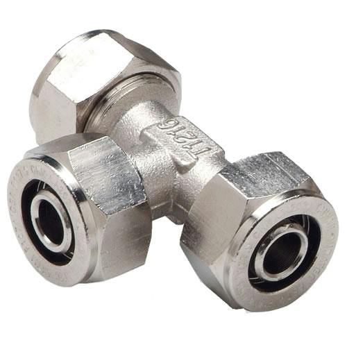3/4" D1 x 1/2" D1 x 1/2" D1 Duratec® Nickel Plated Brass Reducing Tee