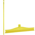 15.7" Yellow Polypropylene Vikan® Ultra Hygiene Squeegee with Single TPE Rubber Blade & 59.1" Yellow Ultra Hygienic Handle
