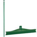 15.7" Green Polypropylene Vikan® Ultra Hygiene Squeegee with Single TPE Rubber Blade & 66.9" Green Ultra Hygienic Handle