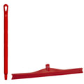 23.6" Red Polypropylene Vikan® Ultra Hygiene Squeegee with Single TPE Rubber Blade & 25.6" Red Ultra Hygienic Handle
