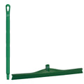 23.6" Green Polypropylene Vikan® Ultra Hygiene Squeegee with Single TPE Rubber Blade & 25.6" Green Ultra Hygienic Handle