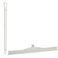 23.6" White Polypropylene Vikan® Ultra Hygiene Squeegee with Single TPE Rubber Blade & 25.6" White Ultra Hygienic Handle