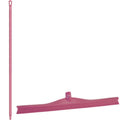 23.6" Pink Polypropylene Vikan® Ultra Hygiene Squeegee with Single TPE Rubber Blade & 59.1" Pink Ultra Hygienic Handle