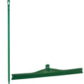 23.6" Green Polypropylene Vikan® Ultra Hygiene Squeegee with Single TPE Rubber Blade & 59.1" Green Ultra Hygienic Handle