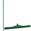 23.6" Green Polypropylene Vikan® Ultra Hygiene Squeegee with Single TPE Rubber Blade & 66.9" Green Ultra Hygienic Handle