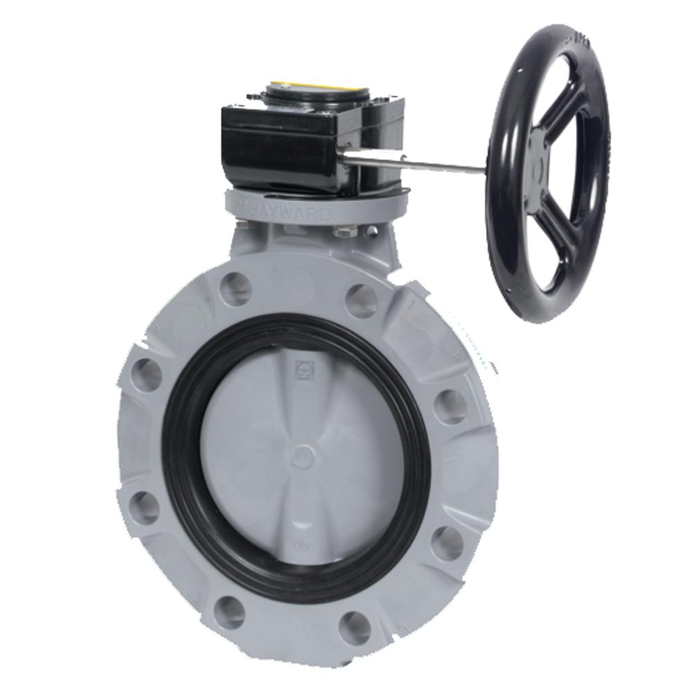 4" Hayward® BYV Series CPVC Butterfly Valve with Viton™ Liner - Gear Operated
