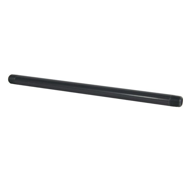 3/8" MNPT x 3/8" MNPT Smooth Gray Schedule 80 PVC Pipe Nipple - 12" L