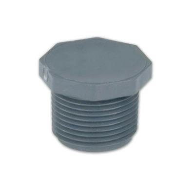 3/4" Schedule 80 Gray PVC Threaded Plug