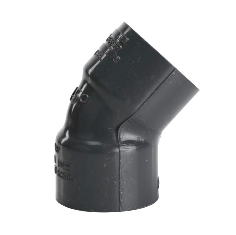 3/8" NPT Schedule 80 Gray PVC Threaded 45° Elbow