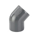 1" NPT Schedule 80 Gray PVC Threaded 45° Elbow