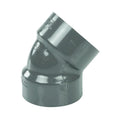 1-1/2" NPT Schedule 80 Gray PVC Threaded 45° Elbow