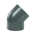 4" NPT Schedule 80 Gray PVC Threaded 45° Elbow