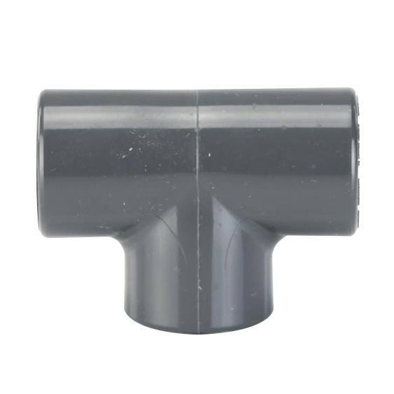 1/2" Schedule 80 Gray PVC Threaded Tee