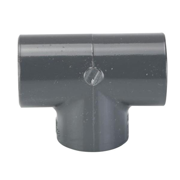 3/4" Schedule 80 Gray PVC Threaded Tee