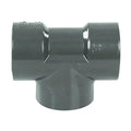 1-1/4" Schedule 80 Gray PVC Threaded Tee