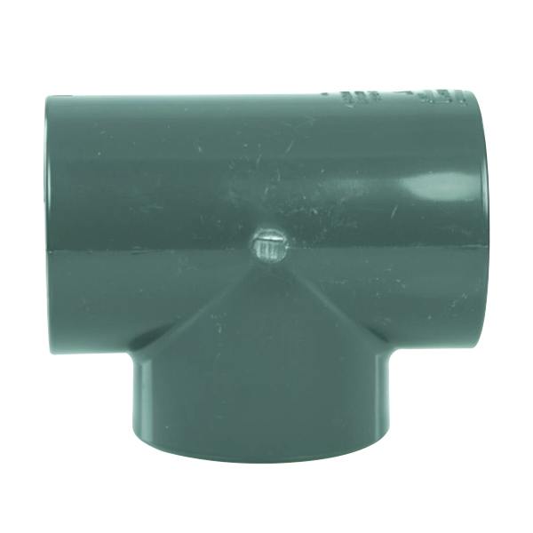 4" Schedule 80 Gray PVC Threaded Tee