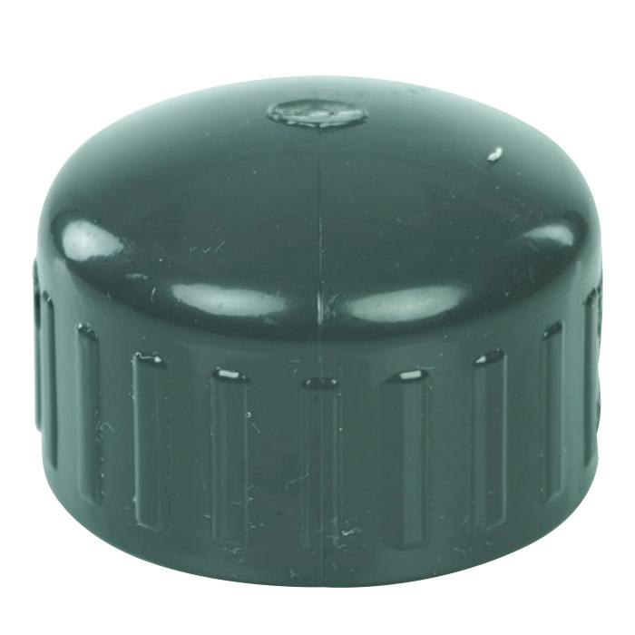 1-1/4" Schedule 80 Gray PVC Threaded Cap