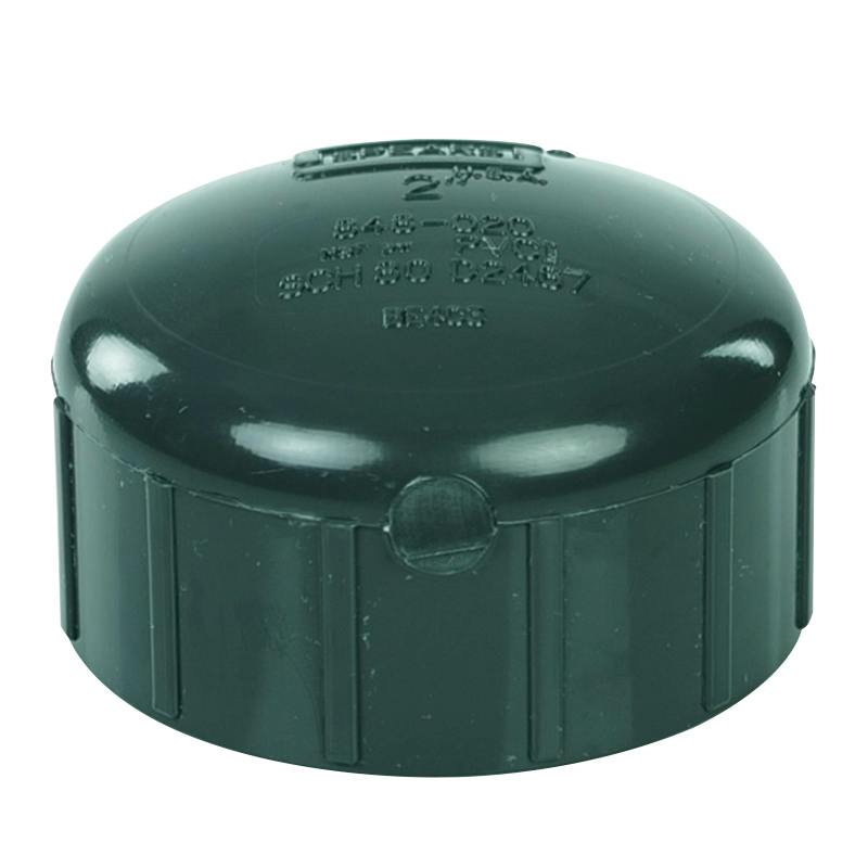 2" Schedule 80 Gray PVC Threaded Cap