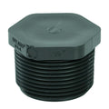 1-1/4" Schedule 80 Gray PVC Threaded Plug