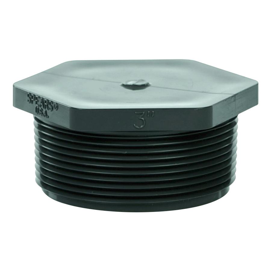 3" Schedule 80 Gray PVC Threaded Plug