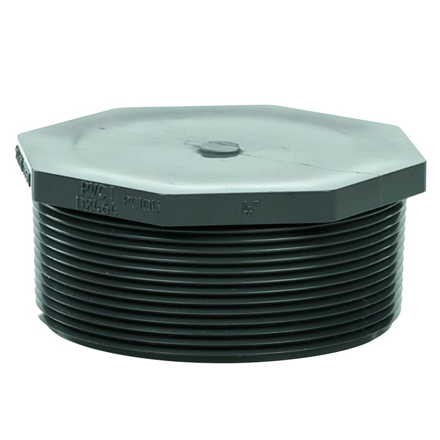 4" Schedule 80 Gray PVC Threaded Plug