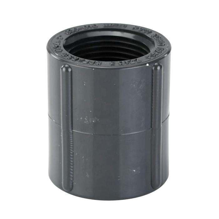 1" Schedule 80 Gray PVC Threaded Coupling