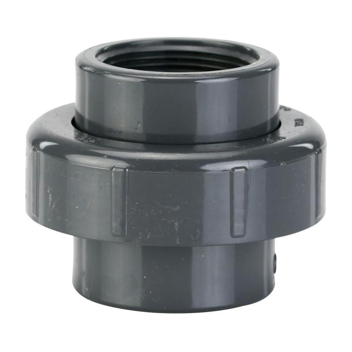 1-1/2" Schedule 80 Gray PVC Threaded Union