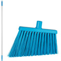 11.4" Blue Polypropylene Vikan® Angle Cut Broom with Stiff Bristles & 57.5" Aluminum Handle with Blue Tip & Cap