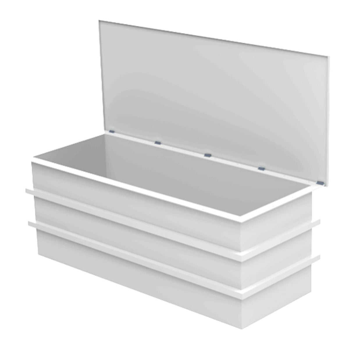 Hinges for 36" L x 36" W (185 Gallon) Fiberglass Square Ribbed Open Top Tank Covers (Installed)