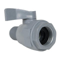 3/4" FGHT x 1/2" MNPT Gray PVC Series 074 Two-Way Ball Valve with Buna-N Seals