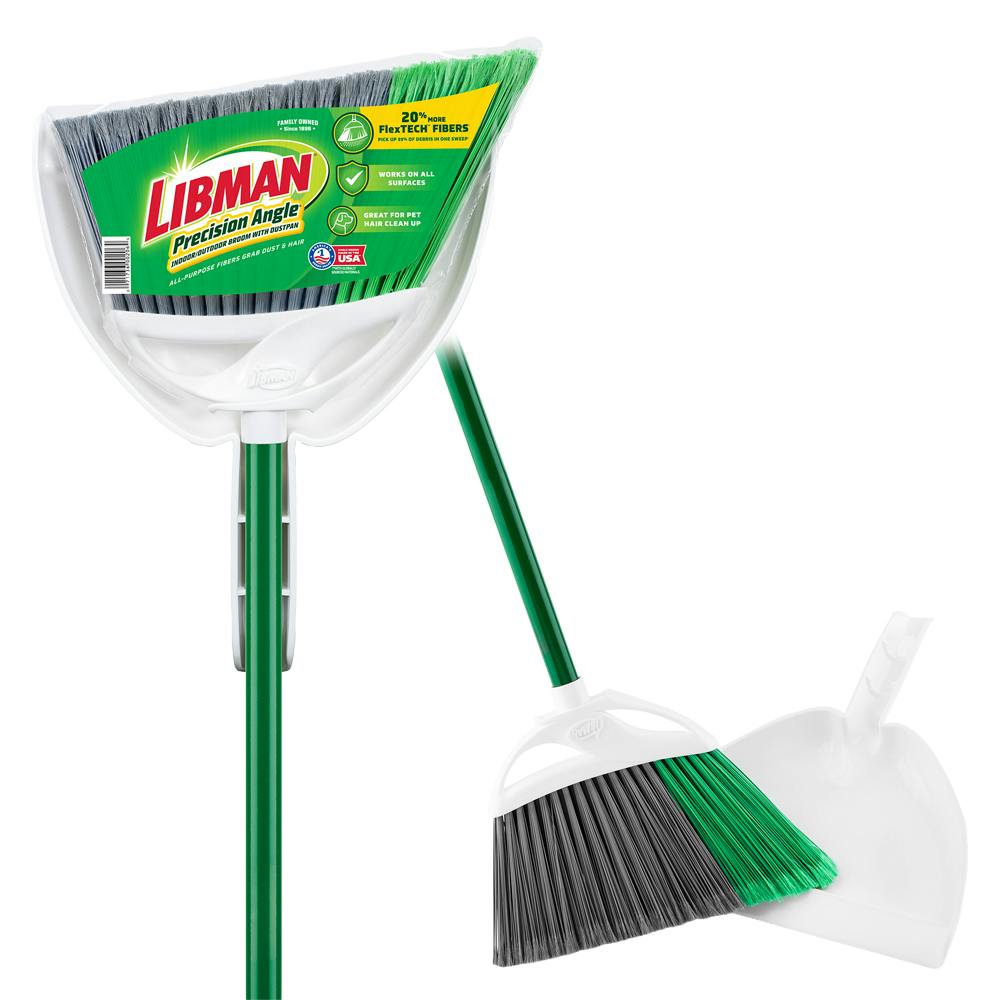11" Wide Click & Clean™ Precision Angle® Broom with Dustpan