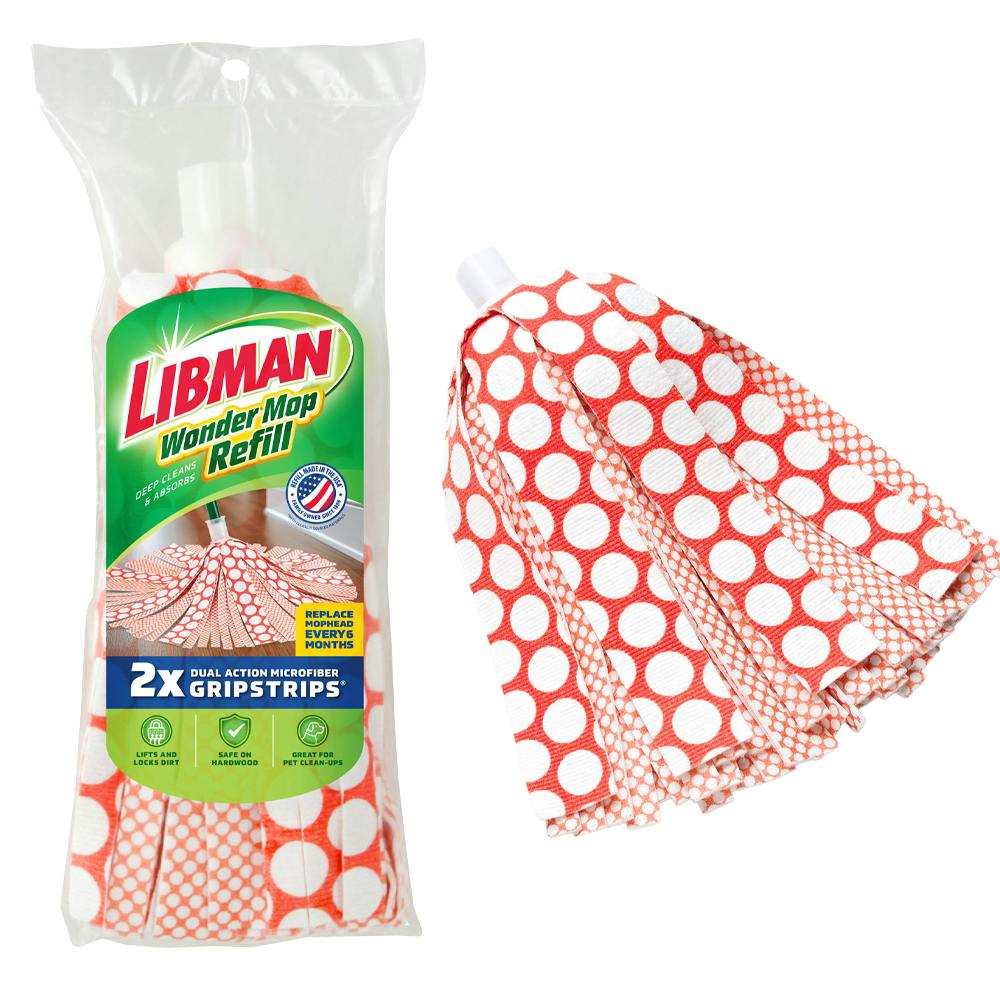 Libman® Click & Clean™ Wonder® Mop Refill Head with Microfiber GRIPSTRIPS™