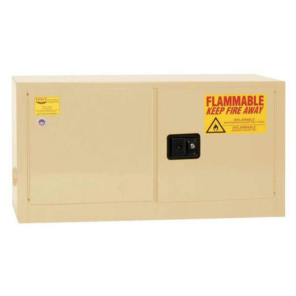 15 Gallon Beige Eagle Add-On Cabinet with 2 Manual-Close Doors