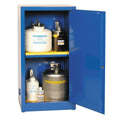 16 Gallon Blue Compact Eagle Acid Cabinet with 1 Self-Closing Door