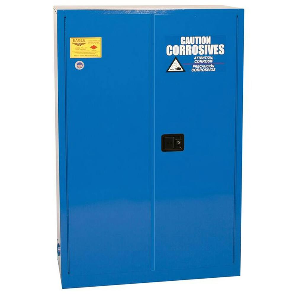 45 Gallon Blue Eagle Acid Cabinet with 2 Self-Closing Doors