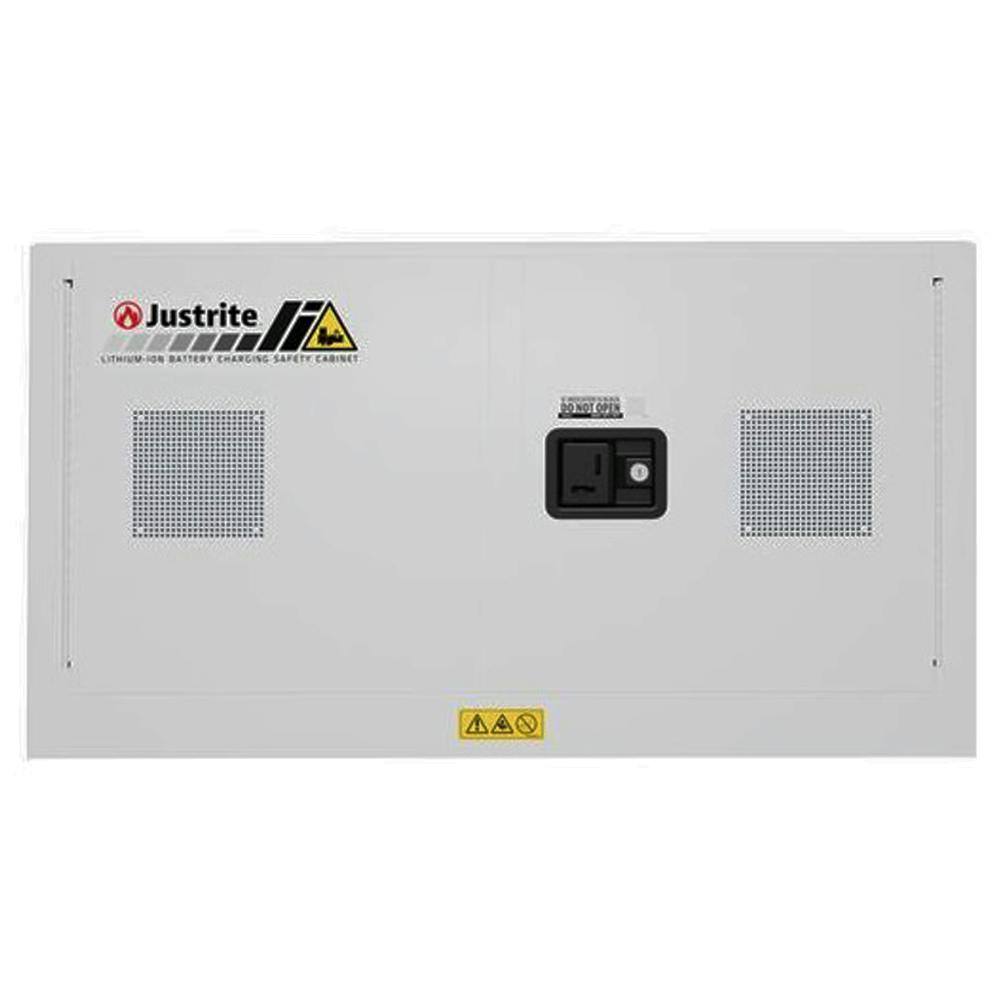 Justrite® Lithium-Ion Battery Safety Cabinet with 2 Manual-Close Doors