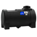 25 Gallon Black Polyethylene Round Free-Standing Horizontal Leg Tank with Sump, 3/4" Fitting & 5" Lid - 16" Dia. x 34" L