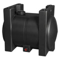 70 Gallon Black Polyethylene Round Free-Standing Horizontal Leg Tank with 3/4" Fitting & 5" Lid (No Sump) - 24" Dia. x 39" L