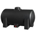 55 Gallon Black Polyethylene Round Free-Standing Horizontal Leg Tank with 3/4" Fitting & 5" Lid (No Sump) - 23" Dia. x 34" L