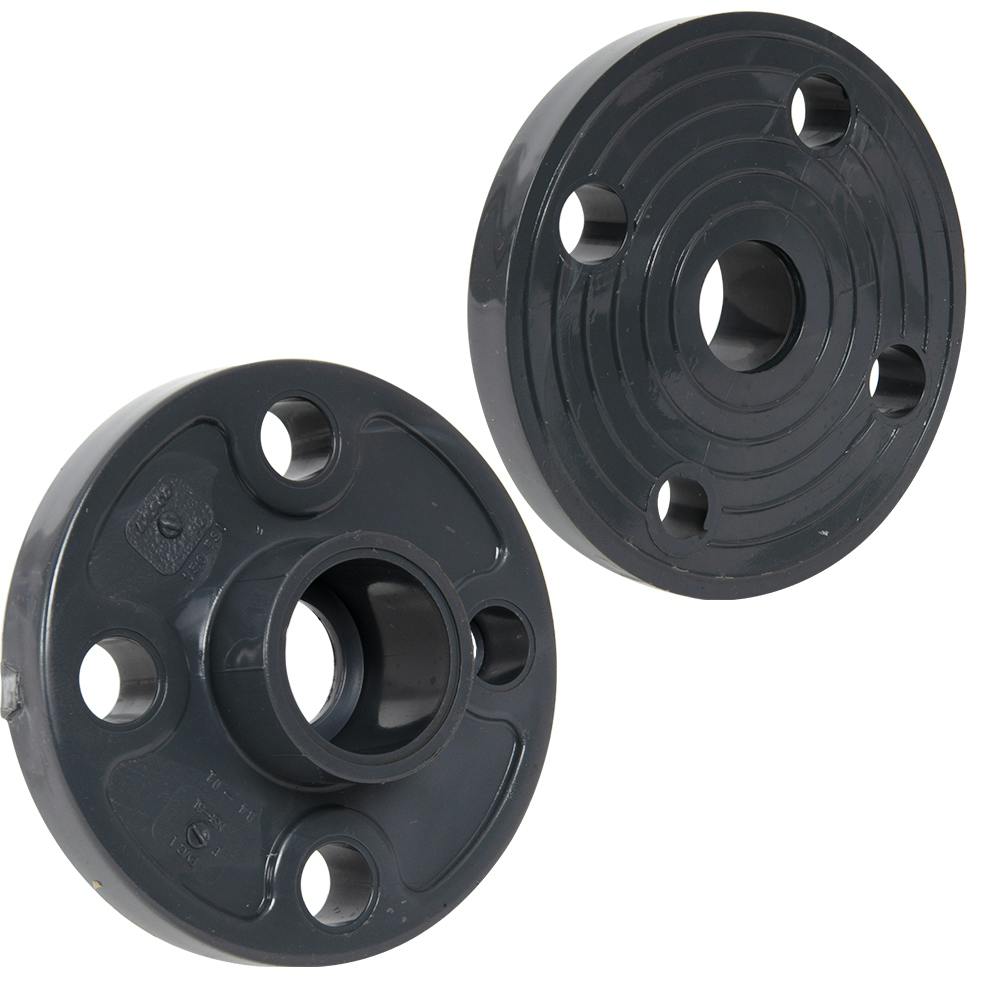 1" Schedule 80 Gray PVC Socket 150 lb. Companion Flange