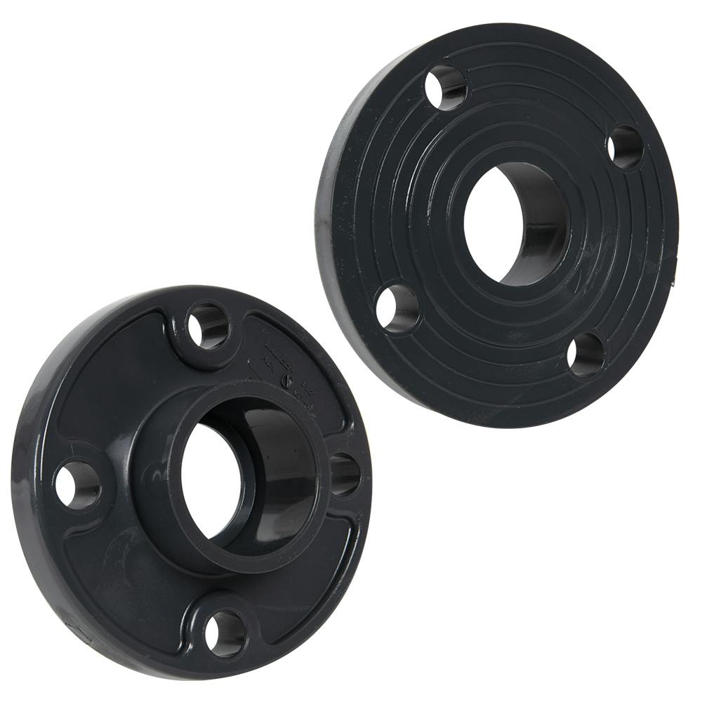 1-1/2" Schedule 80 Gray PVC Socket 150 lb. Companion Flange