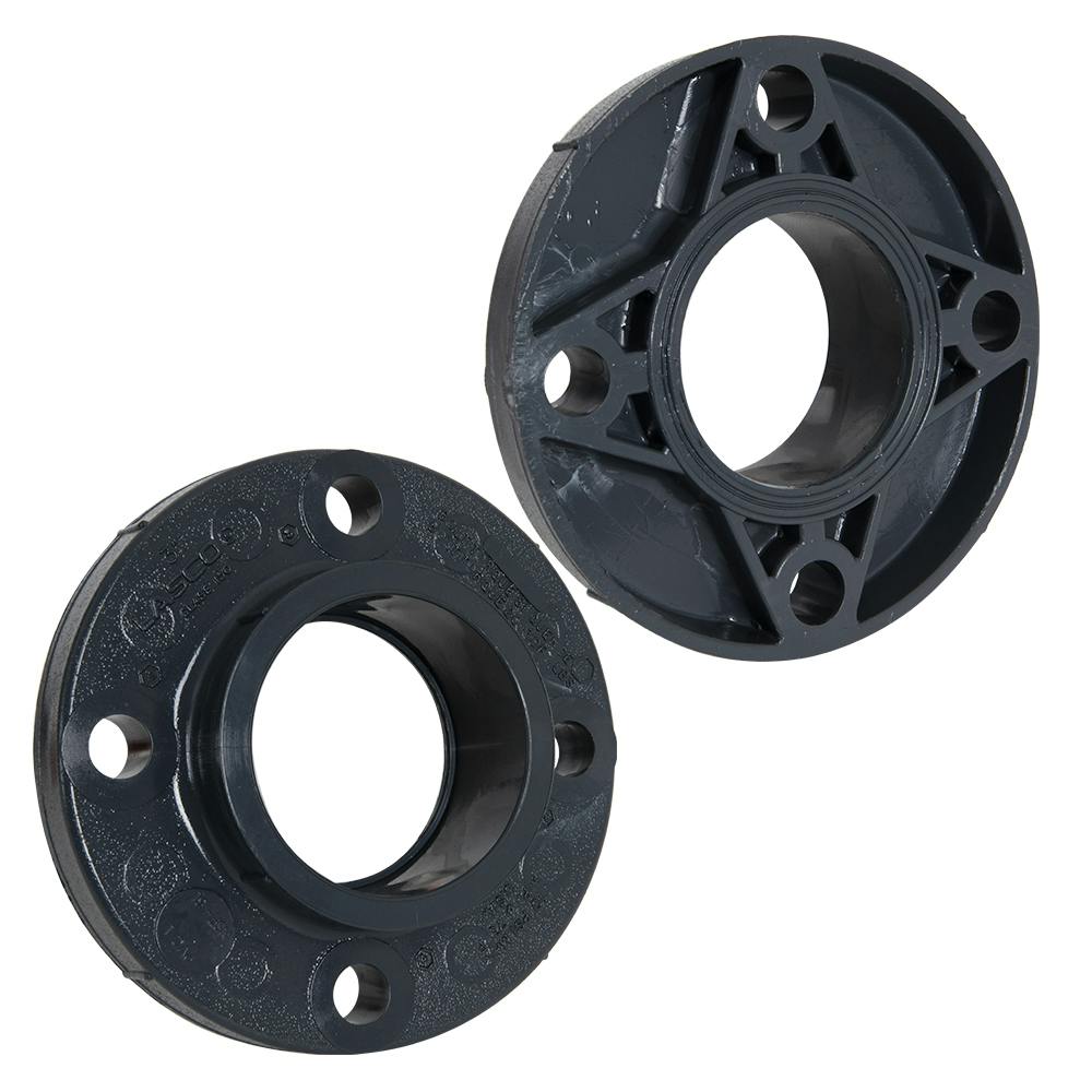 3" Schedule 80 Gray PVC Socket 150 lb. Companion Flange