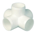 1-1/4" White 5 Way Cross