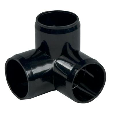 1-1/4" Black 3 Way Elbow