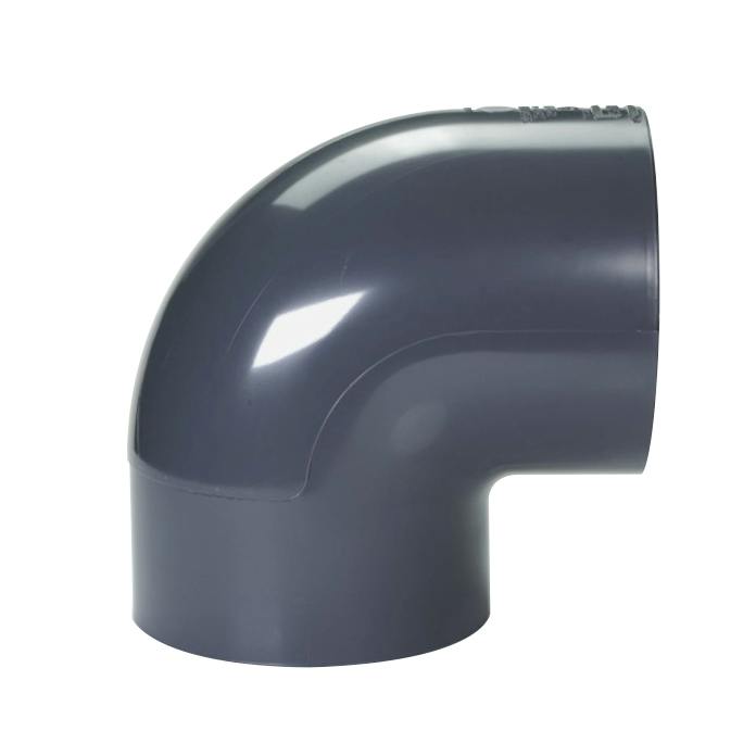 6" Schedule 40 Gray PVC Socket 90° Elbow