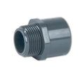 2-1/2" Schedule 80 Gray PVC MIPT x Socket Male Adapter